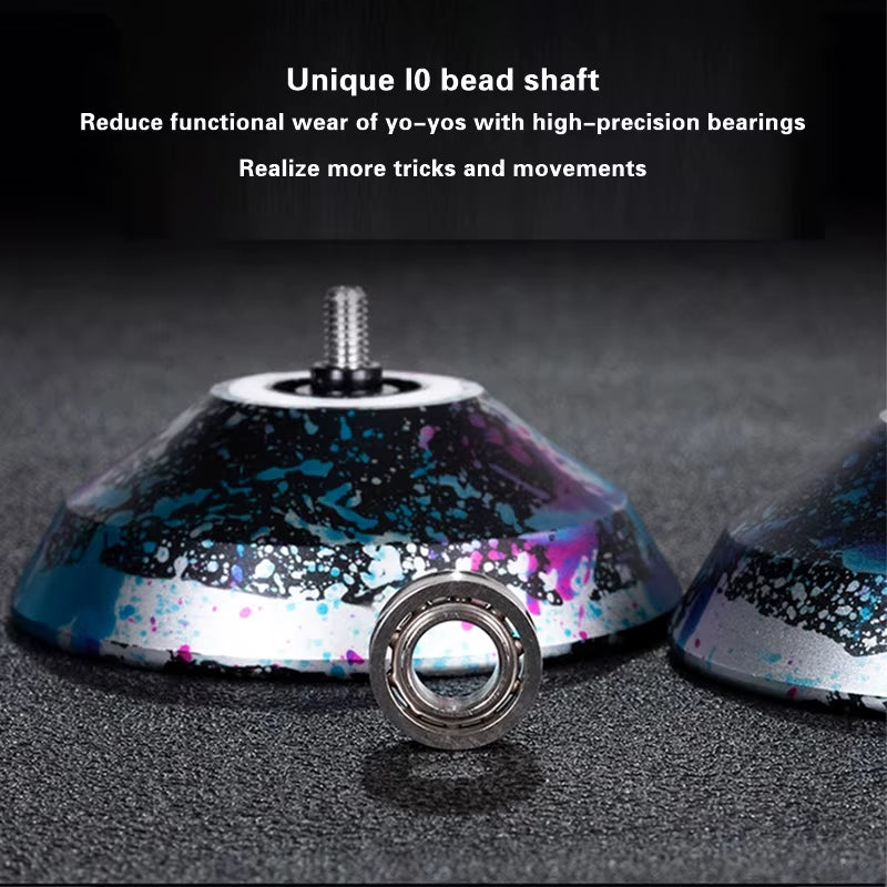 Yoyo Professional Magic Yoyo Metal Yoyo with 10 Ball Bearing Alloy Aluminum High Speed Unresponsive Yo Yo Classic Toys for Kids